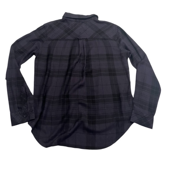 Rails Pepper Juniper Military Black Plaid Button-Up Shirt - Picture 4 of 5